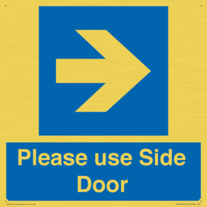 Please use Side Door (arrow Right) 